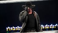 The Undertaker after beating AJ Styles at Super ShowDown 2020